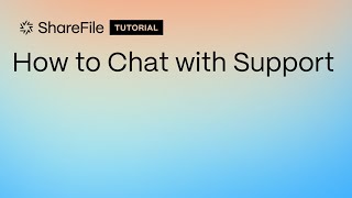 How to Chat with ShareFile Support [upl. by Colon]