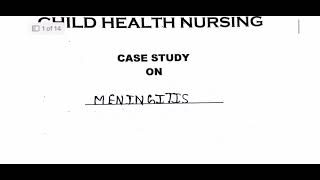 ￼ case study on meningitispediatric nursing assignment on meningitis gnm nursing [upl. by Klaus]