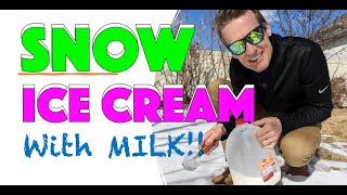 How to make SNOW ICE CREAM with MILK [upl. by Tory]