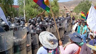 Bolivia Policía y UTOP impide Marcha Pacifica contra Gob Luis Arce [upl. by Notrom942]