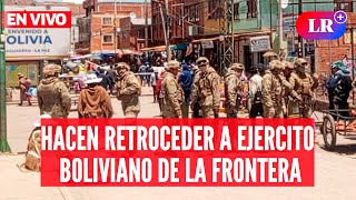 Pobladores hacen retroceder a MILITARES BOLIVIANOS en la frontera con PERÚ  EnVivoLR [upl. by Cirri975]