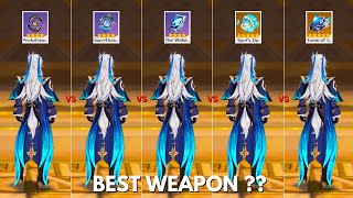 Is Neuvillette Signature Weapon Worth It C0 Weapon Comparison Genshin Impact [upl. by Yrahca]