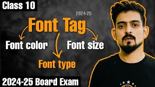 HTML Class 10  Font Tag in HTML  Color  Size  Type  Ep 05 class10 html code165 [upl. by Eleen]