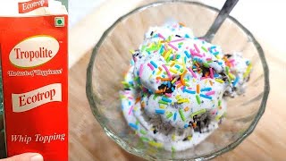 tropolite whipped Cream ice cream  how to make ice cream using whipping cream how to use tropolite [upl. by Yllen]