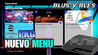 NUEVO MENU eFootball 2024 Potato Patch V13 para PS3 PKG y mostrando mis OPCIONALES que uso [upl. by Gerson494]