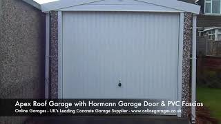 Apex Roof Concrete Garage with Hormann Garage Door [upl. by Dixon]