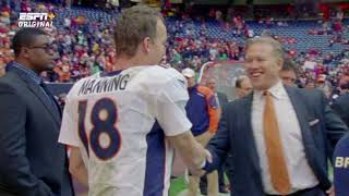 Peyton Manning amp Hall of Fame Quarterback John Elway Breakdown The Drive [upl. by Novej]