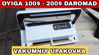 OYIGA 100  200 DAROMAD  VAKUMNIY UPAKOVKA APARAT 998882080577 [upl. by Cole]