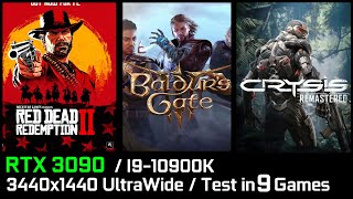 RTX 3090 FE  i9 10900K  3440x1440  Test in 9 Games [upl. by Kimitri]