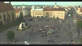 20150611 Cluj Napoca protest public impotriva lui V Ponta [upl. by Nadaba]