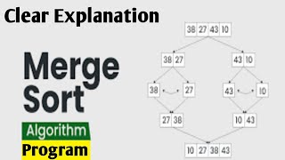 Merge Sort Algorithm amp Program Clear Explanation By Satish Sir  Coding Classes [upl. by Lower]