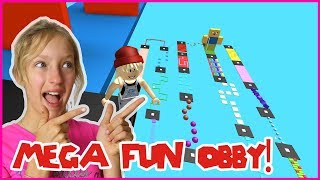 JUMPING Through STAGES in MEGA FUN OBBY [upl. by Paulsen]