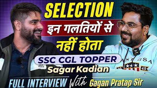 SSC CGL TOPPER Sagar Kadian ASO in CSS AIR  566  FULL INTERVIEW By Gagan pratap Sir ssc cgl [upl. by Jenna]