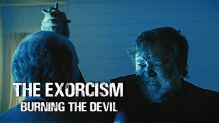 The Exorcism 2024 Burning the Devil  Russell Crowe in the exorcism [upl. by Eilsehc]