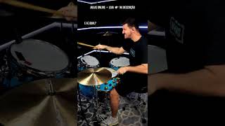 QUANDO O BATERA TOCA UM PEDAL DUPLO TOP DEMAIS NA BATERIA 🥁 DIANTE DE TI  MORADA 🎵 SHORTS [upl. by Ezarra]