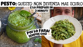 RICETTA DEL PESTO ALLA GENOVESE CHE NON DIVENTA MAI SCURO ideale anche da congelareDavide Zambelli [upl. by Tecu688]