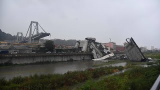 Unglück in Italien Autobahnbrücke in Genua eingestürzt [upl. by Madelaine773]