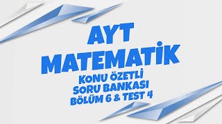 AYT MATEMATİK SORU BANKASI Bölüm 06 Test 04 Soru Çözümleri [upl. by Nahbois98]