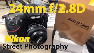 Nikon 24mm f28 D Street Photography at the Market 4K [upl. by Reisman]