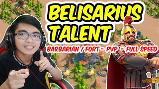 Komandan Belisarius untuk Barbarian Fort  PVP  SpeedRunner  Rise Of Kingdoms Indonesia [upl. by Banyaz]