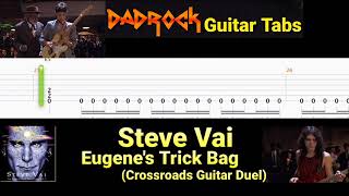 Eugenes Trick Bag Crossroads Guitar Duel  Steve Vai  Guitar TABS Lesson  50 speed [upl. by Gavrilla]