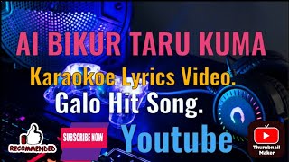 AI BIKUR TARU KUMA GALO SUPERHIT SONG KAROAKE LYRICS VIDEO SINGER MOGE DOJI JI [upl. by Idieh]