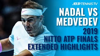 Rafa Nadal vs Daniil Medvedev Extended Highlights  Nitto ATP Finals 2019 [upl. by Assela]