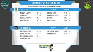 Lucas 3rd XI Div 1 v Mt Clear CC 3rd XI [upl. by Loeb]