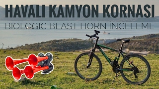 BİSİKLETE KAMYON KORNASI TAKTIM  Biologic Blast Airhorn İncelemesi [upl. by Christoforo819]