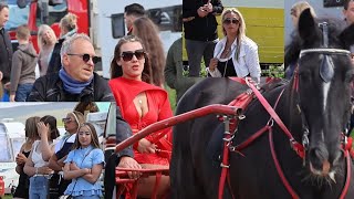 Trendy Sunglass at Appleby Horse Fair Women and Horses on Carriage Cart [upl. by Idona]