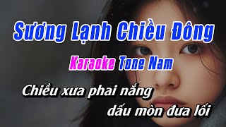 Sương Lạnh Chiều Đông Karaoke Tone Nam  Karaoke Nhạc Sống Chuẩn Mới Nhất NBP Music [upl. by Papotto]