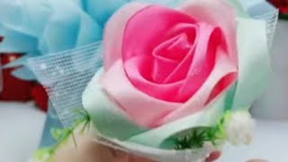 Amazing Ribbon Flower Work  How To Make Flowers With Ribbon  Easy Flower Making [upl. by Benil272]