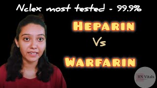 NCLEX MOST TESTED drugs Heparin and warfarin [upl. by Emera415]