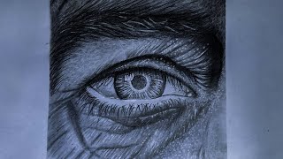 Drawing hyper realistic eye time laps🔥🔥 [upl. by Velick]