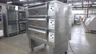 Tom Chandley Compacta M 3 Deck Stone Electric Baking Bakery Oven W Steam [upl. by Mame]