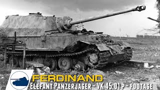 Rare Ferdinand  Elefant Panzerjager  VK 4501 p WW2 Footage [upl. by Arakawa]