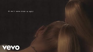 Ariana Grande  dont wanna break up again lyric visualizer [upl. by Ellenrahs]