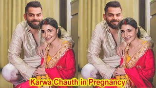 2nd Time Pregnant Anushka Sharma Karwa Chauth Vrat for Virat Kohli [upl. by Hepsoj]