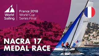 Full Nacra 17 Medal Race  Sailings World Cup Series Final  Marseille France 2018 [upl. by Essile923]