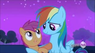 Scootaloo  hugs Rainbow Dash [upl. by Urd]