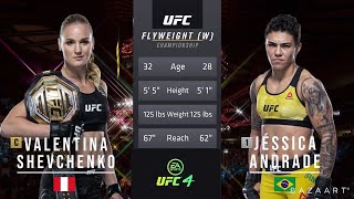 Valentina Shevchenko vs Jessica Andrade Full Fight [upl. by Seidel]