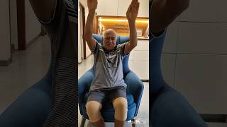 Senior Citizen exercises on an Arm Chair seniorfitness youtubeshorts trending [upl. by Hsatan]