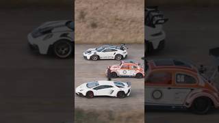 Lamborghini Aventador SV Vs Tesla Beetle Vs 911 GT3RS dragrace shorts porsche tesla carwow [upl. by Anaile736]