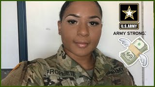 HOW MUCH MONEY I MAKE IN THE MILITARY 💰💰💰 [upl. by Arotal]