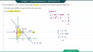 Add Math Form 4  Chapter 7  Coordinate Geometry  Self Practice 79 [upl. by Maleen]