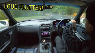 550HP MODIFIED RB25DET R33 TURBO FLUTTER NOISES [upl. by Arytal]