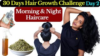 Morning ampNight hair care routine❤How to use Rosemary water for faster hair growth❤Natural hair serum [upl. by Ihsorih]