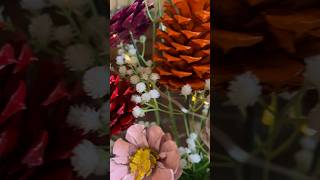 Pine Cone Flowers crafting pinecones crafts ytshorts viral [upl. by Lonny]