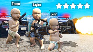 Playing as BABIES in GTA 5 RP Ft Jelly [upl. by Florio]