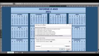 Excel no 12  Tutorial Calendário Perpétuo [upl. by Lyell]